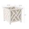 Nature Spring Square Planter Box, Lattice Container with Bottom Insert for Flowers and Plants, White 590677EPU - alternate 2